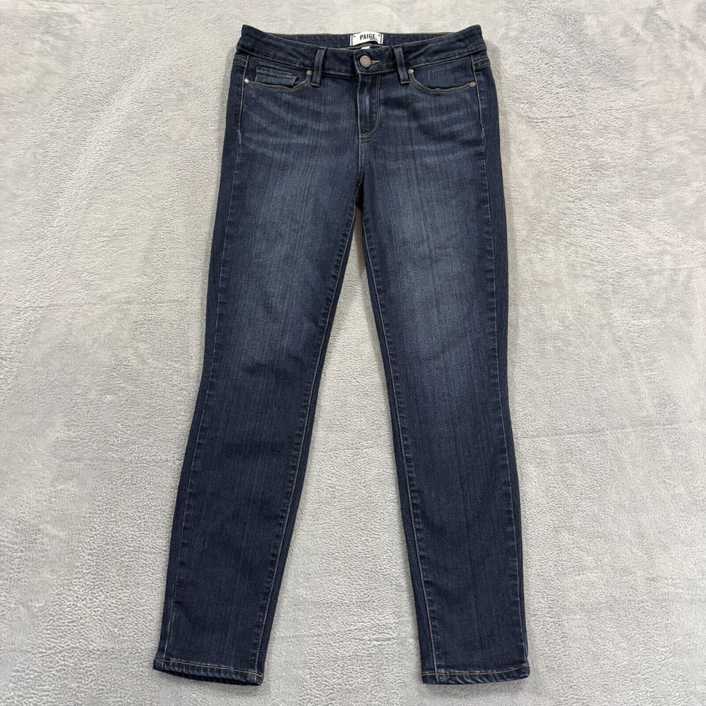 Paige Verdugo Ankle Skinny Jeans Women's 29 Dark Wash 27." Inseam Stretch